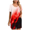 thumbnail image 2 of Puntoco Conjunto Deportivo De Pijamas Cómodos De Dos Piezas De Manga Corta con Cuello Redondo Informal para Mujer Liquidación Puntoco Puntoco-4256, 2 of 7