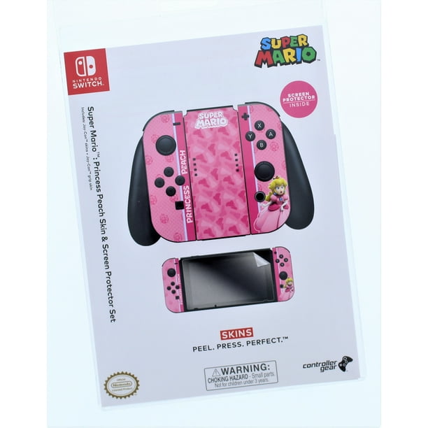 Nintendo Switch Super Mario Princess Peach Skin And Screen Protector ...