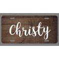 thumbnail image 1 of Christy Name Wood Style License Plate Tag Vanity Novelty Metal | UV Printed Metal | 6-Inches By 12-Inches | Car Truck RV Trailer Wall Shop Man Cave | NP136, 1 of 1