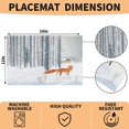 thumbnail image 2 of Placemats Set of 6, White Winter Forest Fox Bird Dining Table Place Mats Heat Resistant Non Slip Washable Linen Kitchen Table Mats for Outdoor Indoor Decor, 2 of 6