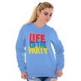 thumbnail image 3 of Life of Party Fun Drinking Partying Unisex Plus Fleece Graphic Sweatshirt Brisco Brands 5X, 3 of 5