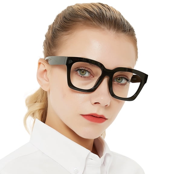 OCCI CHIARI Designer Women's Reading Glasses Black 1.75 Lady's Readers with Acrylic Lens