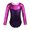 Purple, variant on iiniim Girls Long Sleeve Fish Scale Metallic Gymnastics Leotard Swimming Purple 5
