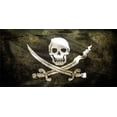 thumbnail image 2 of Jolly Roger Skull And Crossbones Photo License Plate, 2 of 2
