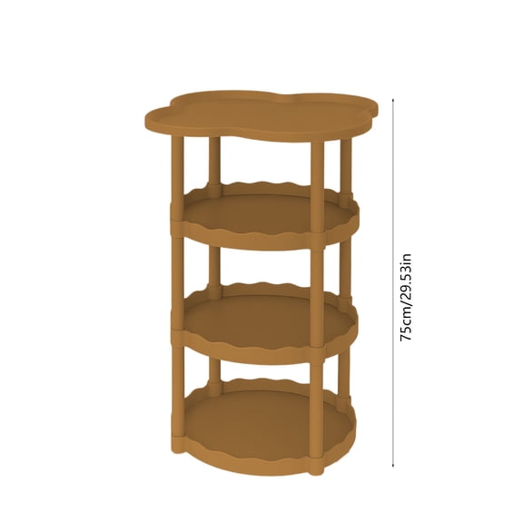 Modern Cloud-Shaped 2-Tier Side Table , Decorative Accent Table with Storage Shelf , Minimalist End Table for Living Room , Bedroom , Nursery & Small Spaces , Sturdy Easy-Assembly Nightstand
