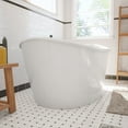thumbnail image 3 of Dreamline Btca6636wfxxc00 Caspian 66" Freestanding Acrylic Soaking Tub - White, 3 of 12