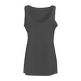 thumbnail image 4 of Homenesgenics Tank Tops for Women under $5 Fashion Sexy Solid Color Camisole Loose Casual T-Shirt Women's Clothing Black XXL, 4 of 5