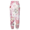 thumbnail image 4 of Kuromi And My Melody Women's Harem Pants, Hippie Casual Pants Flowy Yoga Trousers with Pockets, 4 of 7