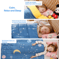 thumbnail image 4 of Sivio Weighted Blanket for Kids, Reversible Soft Minky Fleece & Cotton All Season Cozy Heavy Blanket, Improves Sleep Quality for Bed, Sofa, Nursery, Blue Star Moon 5lbs 36"x48", 4 of 8