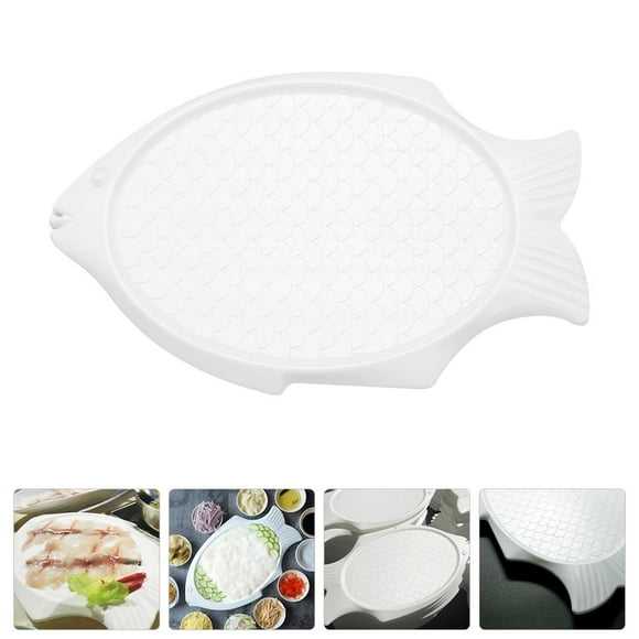 OULII Seafood Platter Tray White Plastic Practical 1Pack