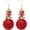 Red, variant on Crystal Shell Dangle Earrings for Women Colorful Boho Handmade Cluster Bead Earrings Jewelry Gift for Women