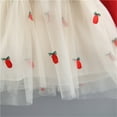 thumbnail image 7 of Baby Girls Tulle Dresses Long Sleeve Button Up Embroidered Cotton Dress Ruffle Hem Cute Sweet Toddler Fall Clothes Red 0 Months, 7 of 7