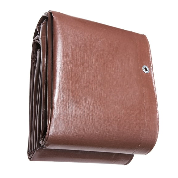 BENTISM Tarp, 20x40ft 16 Mil, Heavy Duty Waterproof Tarpaulin, Outdoor Cover with Grommets & Reinforced Edges for Trucks, RVs, Boats, Camping, Brown