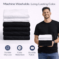thumbnail image 3 of BILLIONHATS Men’s Cotton T-Shirt 6 Pack, Big Tall Short Sleeve Lightweight Tees for Men, Packs of Bulk White & Black T-Shirts (X-Large), 3 of 6