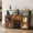 Retro Gray, variant on Acekid Wine Cabinet with LED Light, Bar Cabinet with Wine Rack, Glass Holder & Power Outlets, for Living Room Office, Retro Gray