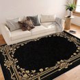 thumbnail image 5 of 1PC Floral-gilt Area Rug Partial Carpet, Lightweight Washable Easy-to-Manage Carpet Mat Festival Gift, Suitable for Living Room, Bedroom, Dining Room, Office, Balcony, Room Accessones, 5 of 10