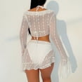 thumbnail image 3 of Mesh Bikini Swimsuit Set for Women 4-Piece with Lining and V-Neck Top for Beach and Pool, 3 of 5