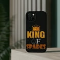 thumbnail image 4 of DistinctInk Tough Case for Apple iPhone 15 PLUS (6.7" Screen), Compatible with MagSafe Charging - King Of Spades, 4 of 6