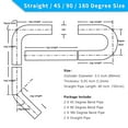 thumbnail image 3 of FGJQEFG 8PCS 3.5 Inch Custom Mandrel Exhaust Pipe Straight&Bend Kit Stainless Steel, 3 of 8