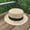 Beige Flat Top Straw Hat 5CM Brim Black Ribbon, variant on Women’s Wide Brim Straw Boater Hat, Classic Summer Beach Sun Hat-Beige Flat Top Straw Hat 5CM Brim Black Ribbon