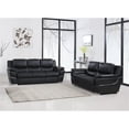thumbnail image 2 of Titan Furnishings Modern Leather Upholstered Sofa & Loveseat Set in Black, 2 of 27