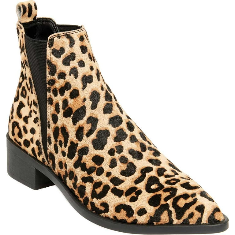 Women s Steve Madden Jerry Chelsea Boot Leopard Pony Hair Leather 9 M Walmart