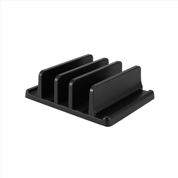 Laptop Stand Vertical Computer Desktop Space-Saving Storage Rack (3 Slots)