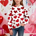 thumbnail image 2 of KyCheLot Girls Cute Sweatshirts Valentine's Day Printed Long Sleeve Casual Sports Crewneck Warm Pullover Tops 1-15 Years, 2 of 7