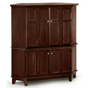 Two-Piece Corner Entertainment Armoire, Coffee