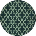 thumbnail image 1 of Ahgly Company Indoor Round Patterned Deep Teal Green Area Rugs, 5' Round, 1 of 6