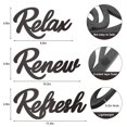 thumbnail image 3 of Letrero de madera KOYILTD para decoración de baño, 3 piezas, Relax Renew Refresh, 3 of 7