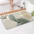 thumbnail image 4 of Green Boho Geometric and Plant Pattern Bathroom Rugs Mat,Non Slip Microfiber Bathroom Rug,Rubber Backing,Soft Bathroom Mats for Bathroom Floor,Tub and Shower,17x30in(43x75cm), 4 of 5