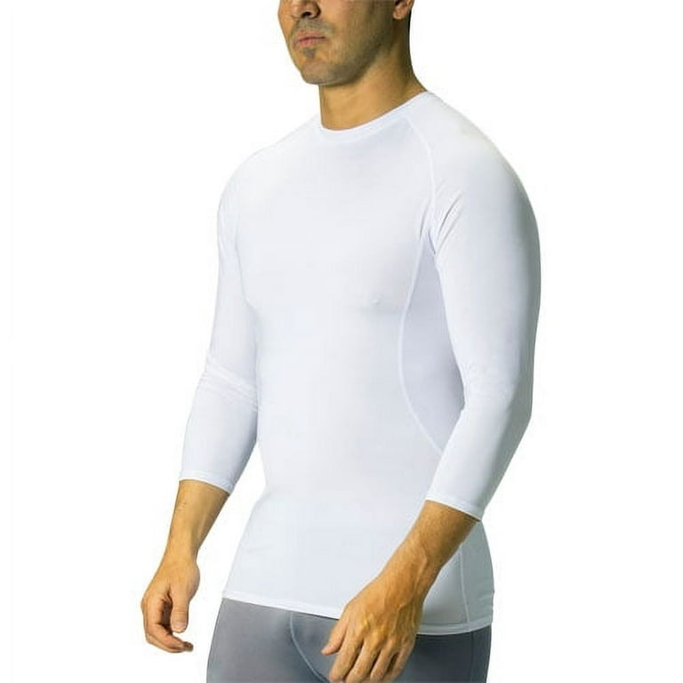 Wire2Wire Men's 3/4 Length Sleeve Baseball Compression Shirt