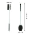 thumbnail image 4 of Unique Bargains 1 Pc Double Sided Transparent Handle Bath Brush for Bathroom 16.93"x2.95"x2.36" White Clear, 4 of 6