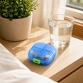 thumbnail image 4 of Pill Organizer Blue 8 Compartment Portable Compact for Travel and Daily Use, 4 of 6