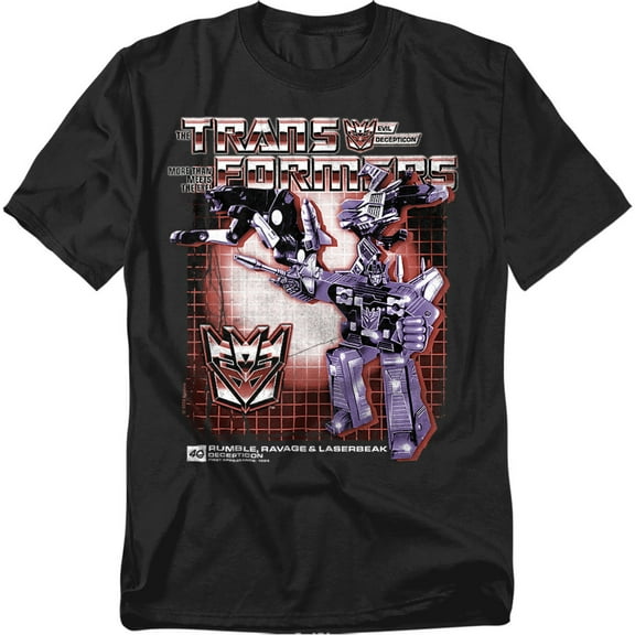 Transformers 40Th Anniversary T-Shirt Rumble, Ravage, Laserbeak Box Unisex Graphic Tee for Men & Women