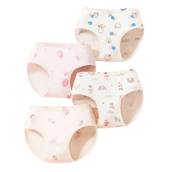 MUXiin Toddler Training Underpants,Soft Cotton Absorbent Potty Training Underwear For Toddler Boys And Girls 6 Pack Girls Training Underwear,Pink,XL(7-9 Years)