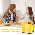 thumbnail image 7 of iSiLER 2 Slice Toaster with 7 Shade Settings and Removable Crumb Tray Yellow, 7 of 7