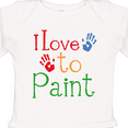 thumbnail image 4 of Inktastic Painting Art I Love to Paint Boys or Girls Long Sleeve Baby Bodysuit, 4 of 5