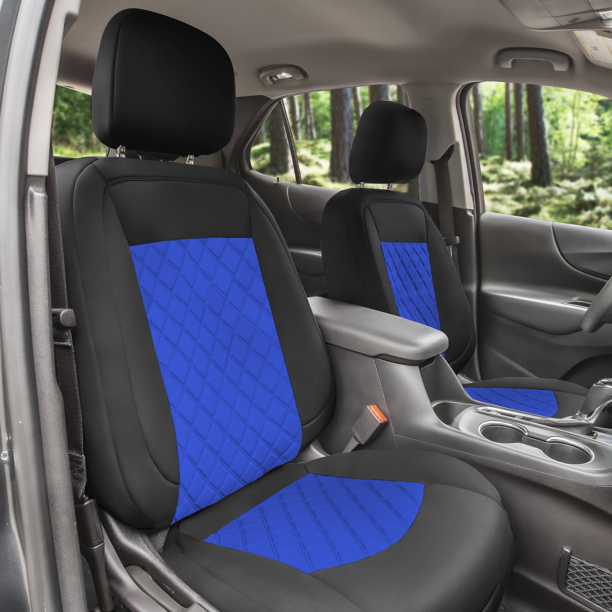 For Chevrolet Equinox 2018-2023 FH Group Neoprene Waterproof Custom Fit Car Seat Covers - Blue Front Set