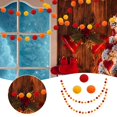 thumbnail image 2 of Olilia Christmas Pom Pom Garland Christmas Decorations for Tree Indoor Home Room Decor Cute Hanging Felt Ball Red Yellow Orange Pompom Bead Ornament String Banner Garland Xmas Birthday Party Supplies, 2 of 5