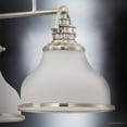 thumbnail image 6 of Urban Ambiance Luxury Industrial Chandelier, Medium Size: 15.5"H x 24"W, with Americana Style Elements, Nostalgic Design, Pretty Brushed Nickel Finish and Opal Etched Glass, UQL2330, 6 of 8