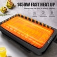 thumbnail image 4 of LITIFO Electric griddle Indoor, 1450W Nonstick Extra Large BBQ griddle Pan 5 Thermostat Modes with Removable Oil Drip Tray and Warming Tray, Fast Heat Up Family Size Pancake griddle, Black, 4 of 4