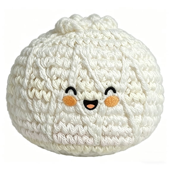 Hand-Made Knitted Dumpling Footbag, Simulated Dumplings Foot Bag, Crochet Ball For Adults, Juggling Balls For Beginners, Ideal Gift for Family and Friends (A/1pcs)