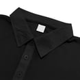 thumbnail image 5 of JTieacloth Mens Classic Shirt Men's Plus Size Lapel Slim Short Sleeved T Shirt Black XXXL, 5 of 6