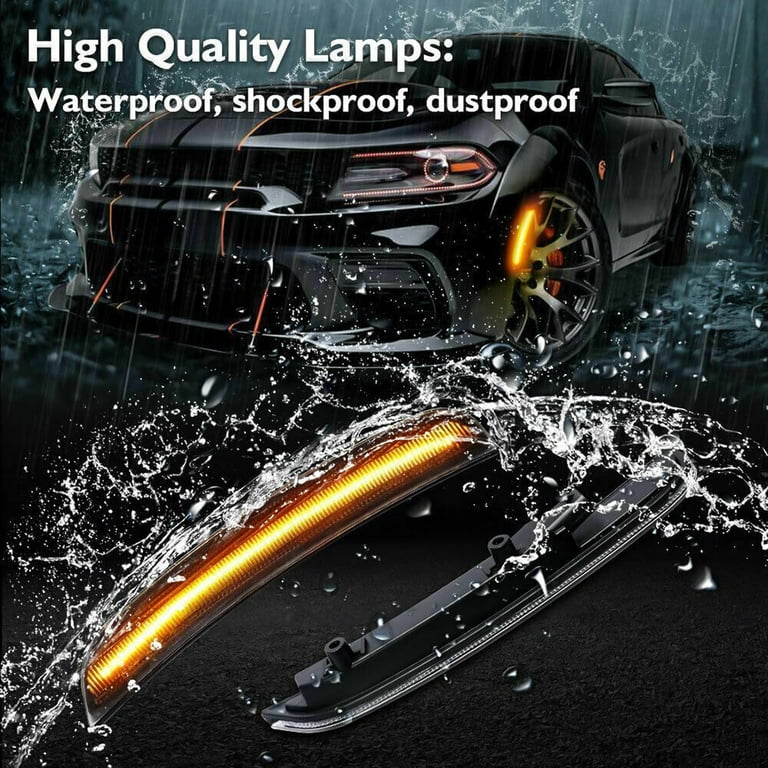 2022 dodge charger fog lights LED Bumper Fog Light Lamp w/ Bracket Wiring Kit For Dodge Charger SRT  2015-2023