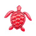 thumbnail image 2 of Decoración de la pared de tortuga de hierro escultura decoración del hogar coleccionables de arte coleccionables para colgar adorno de regalo de Rojo, 2 of 8