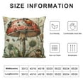 thumbnail image 5 of Creowell Wild Mushroom Pillow Cover Outdoor Butterfly Natural Dragonfly Pillow Case for Kids Teens Adults Retro Daisy Jungle Plants Rustic Style Cushion Cover for Room Decor  White, 5 of 5
