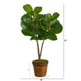 thumbnail image 2 of Nearly Natural 33" Fiddle Leaf Fig Artificial Tree in Basket, 2 of 4