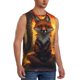 thumbnail image 2 of Balery Sunset Maple Tree Fox Camisetas sin mangas para hombre, absorbe la humedad y protege contra el mal olor.-X-Large, 2 of 7